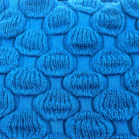 New Directions Vibrant Blue Off-Shoulder Sweater - Picture 4 of 9